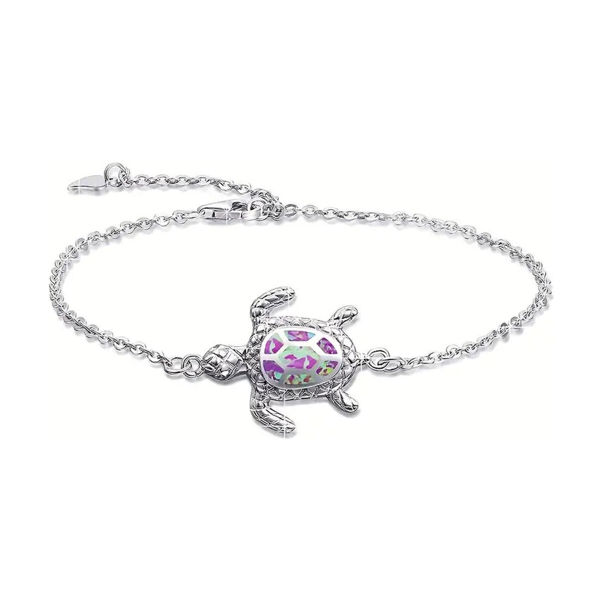Hawaii Ocean Turtle Anklet Opal