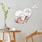 Heart-shaped Mirror Wall Sticker