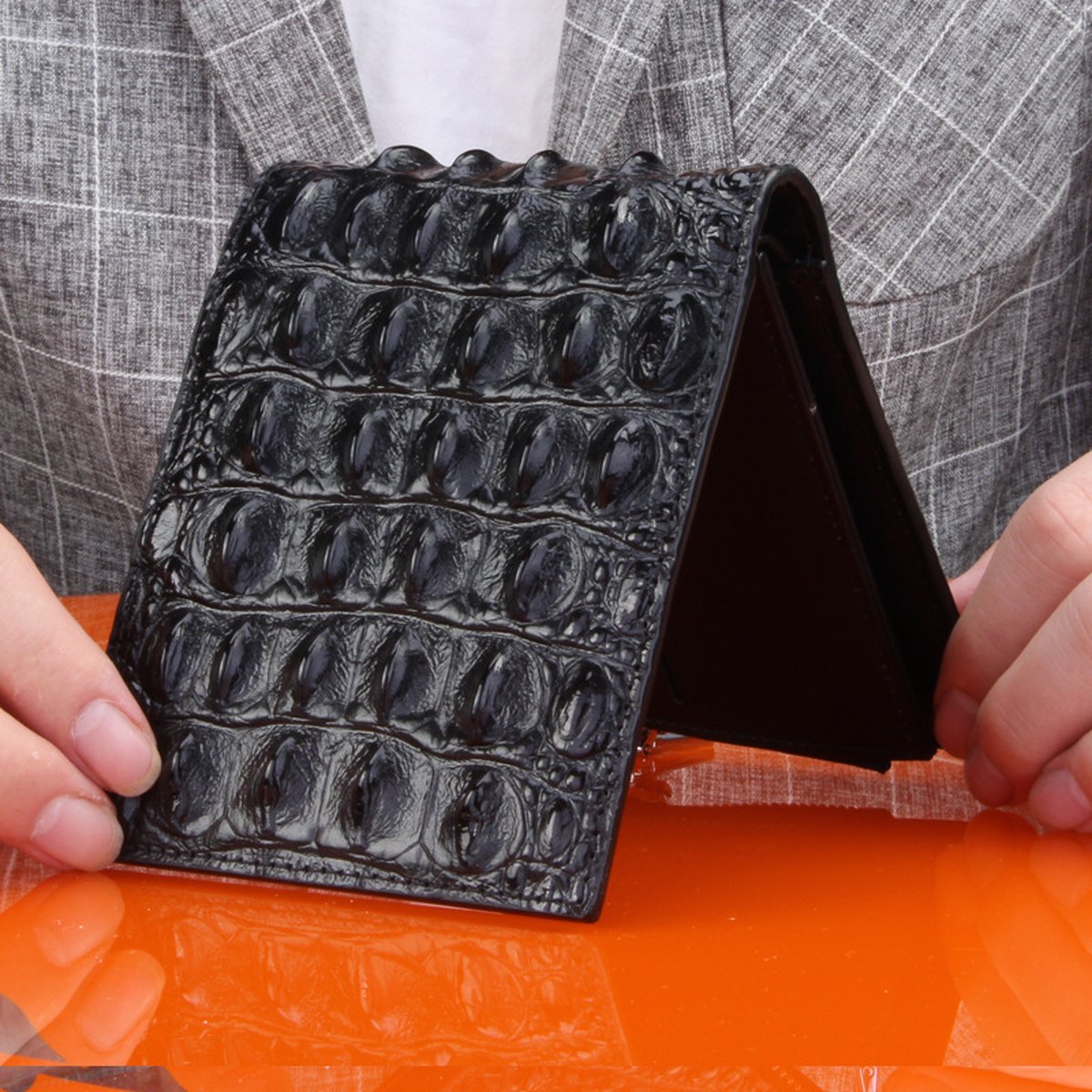 Horizontal Wallet Leather Vertical