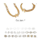 Initial Necklace & Bracelet Set