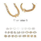Initial Necklace & Bracelet Set