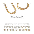 Initial Necklace & Bracelet Set