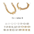 Initial Necklace & Bracelet Set