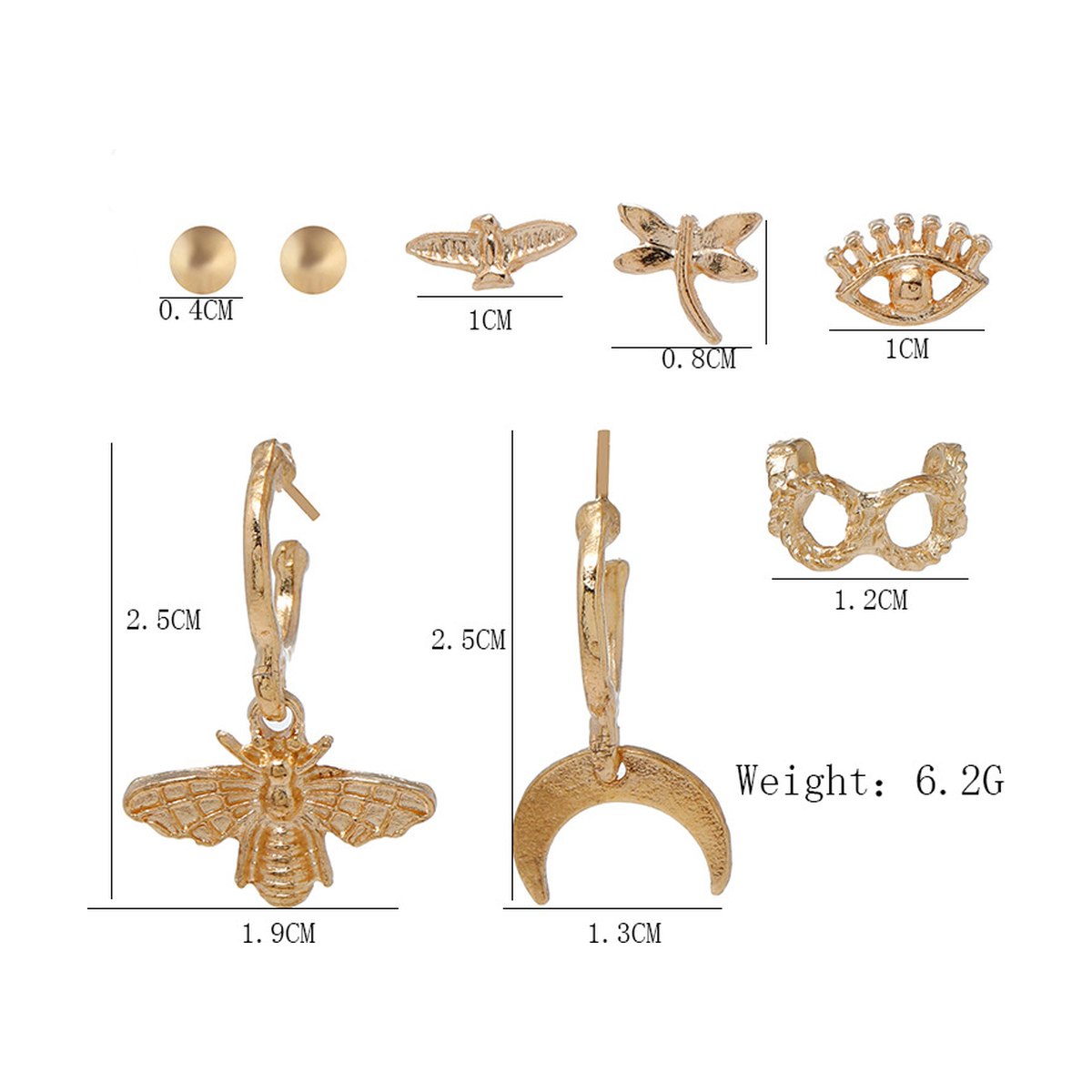 Insect Hoop Earrings Jewelry