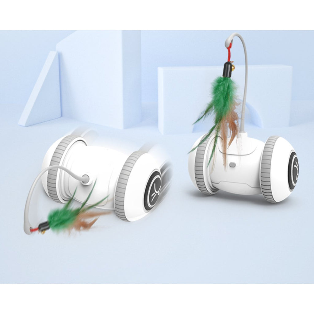 Interactive Cat Toy Interchangeable Heads Pet Feather
