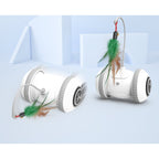 Interactive Cat Toy Interchangeable Heads Pet Feather