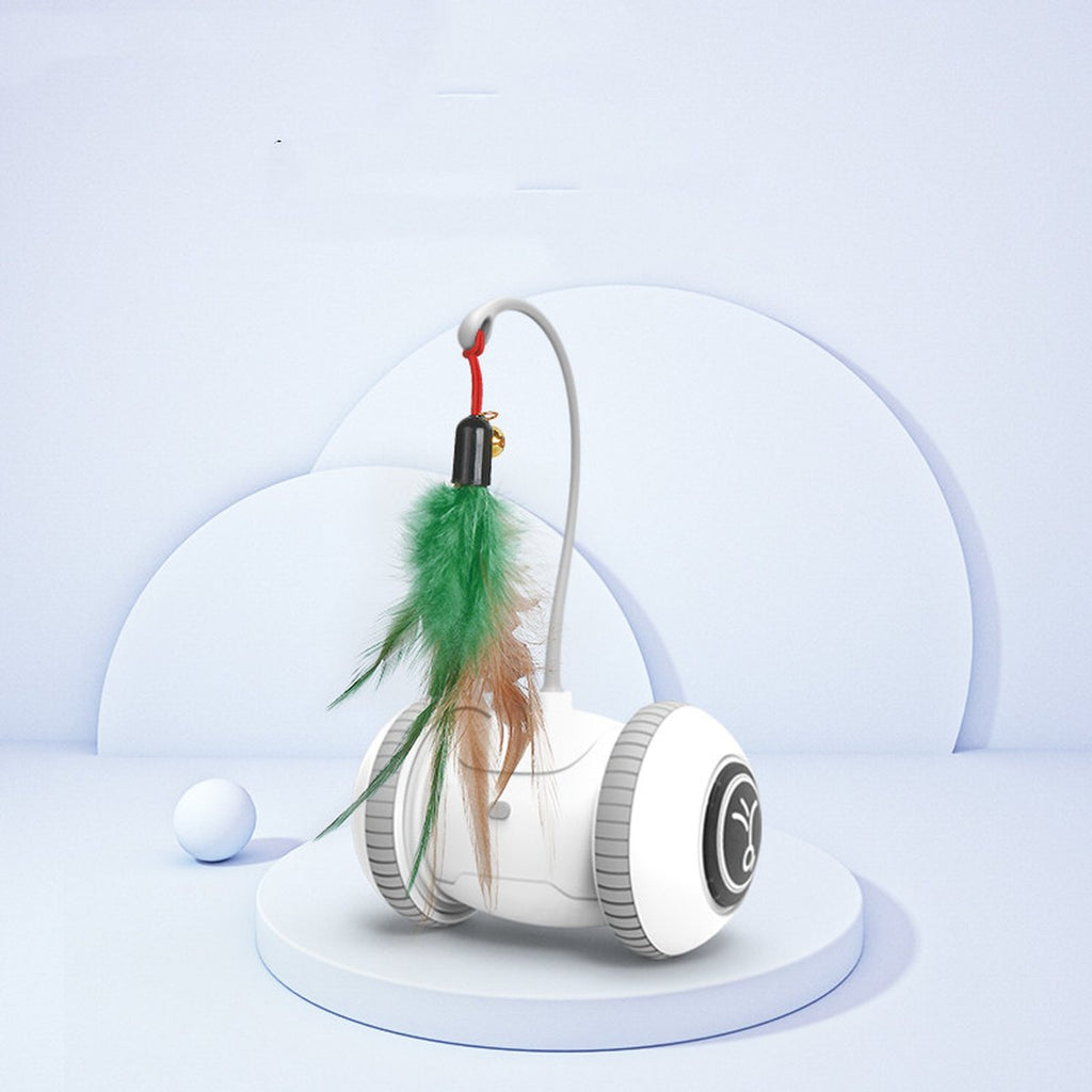Interactive Cat Toy Interchangeable Heads Pet Feather