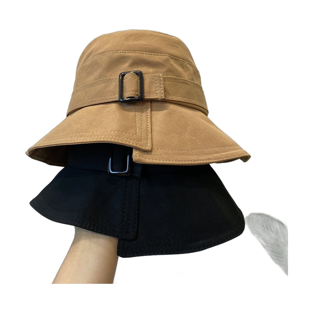 Irregular Brim Button Bucket Hat