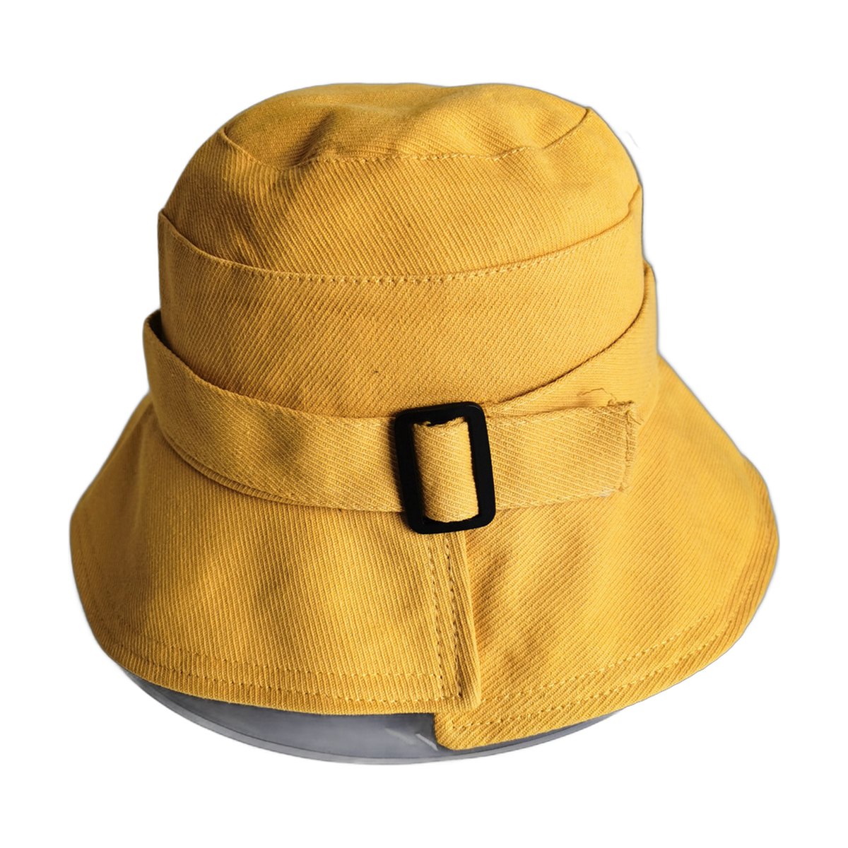 Irregular Brim Button Bucket Hat