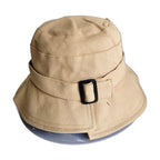 Irregular Brim Button Bucket Hat