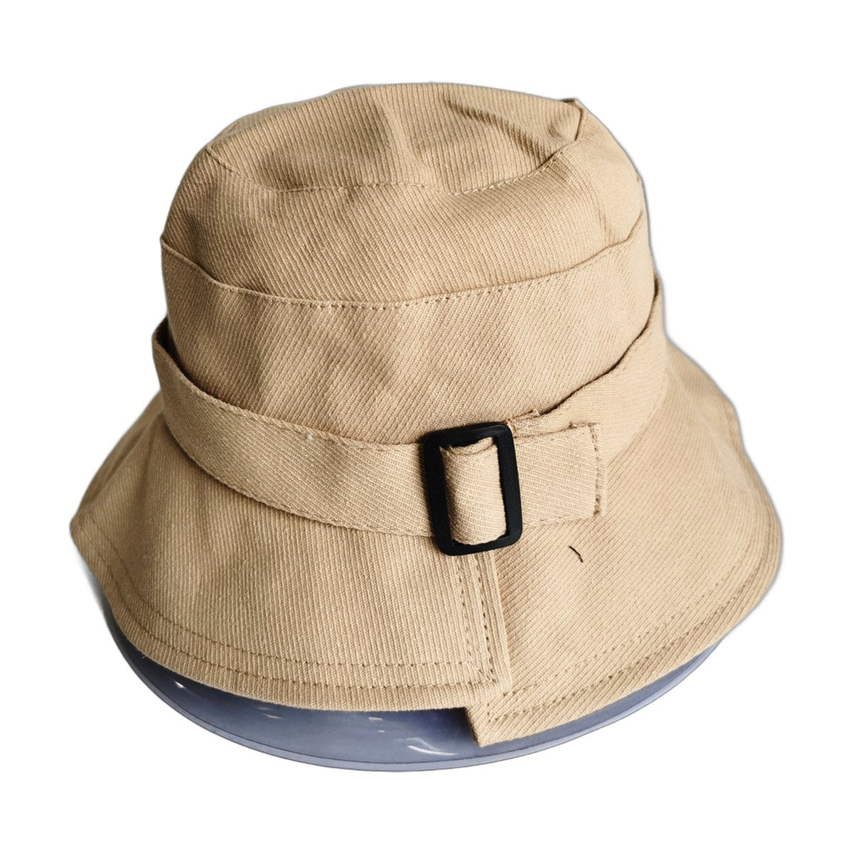 Irregular Brim Button Bucket Hat
