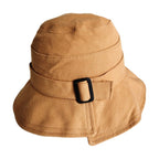 Irregular Brim Button Bucket Hat