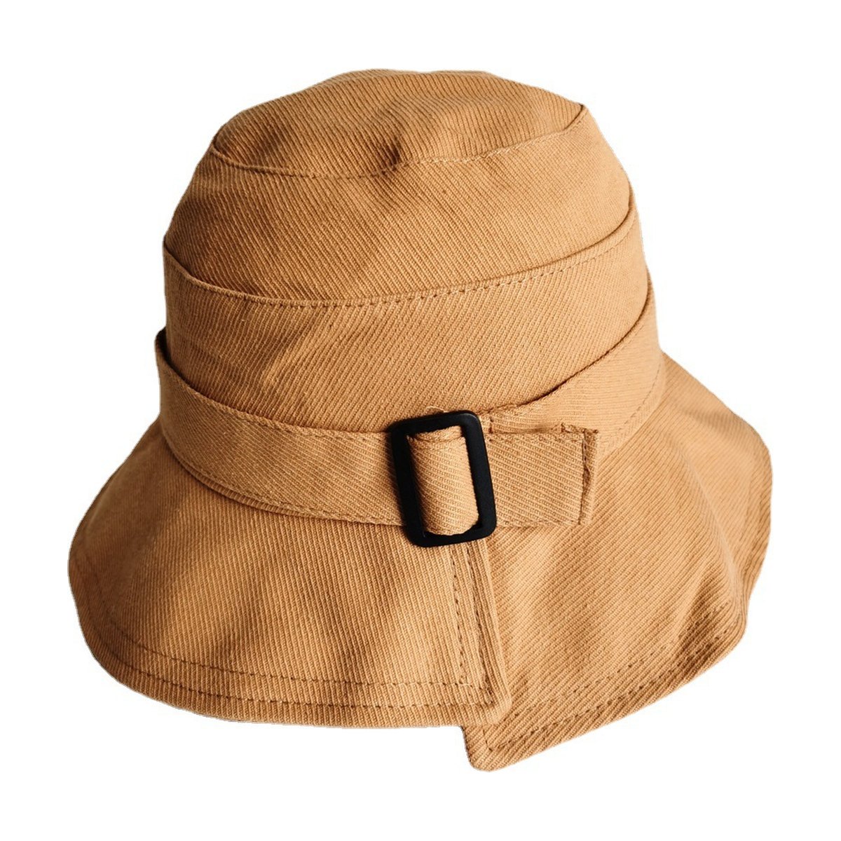 Irregular Brim Button Bucket Hat