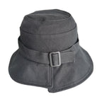 Irregular Brim Button Bucket Hat
