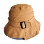 Irregular Brim Button Bucket Hat