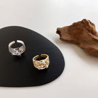 Irregular Metal Pearl Ring