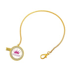 Jewelled Pacifier Clip with Chain