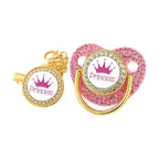 Jewelled Pacifier Clip with Chain