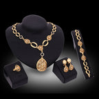Jewelry Necklace Earrings Bracelet Ring Four Piece