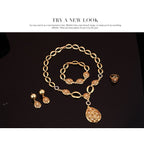Jewelry Necklace Earrings Bracelet Ring Four Piece