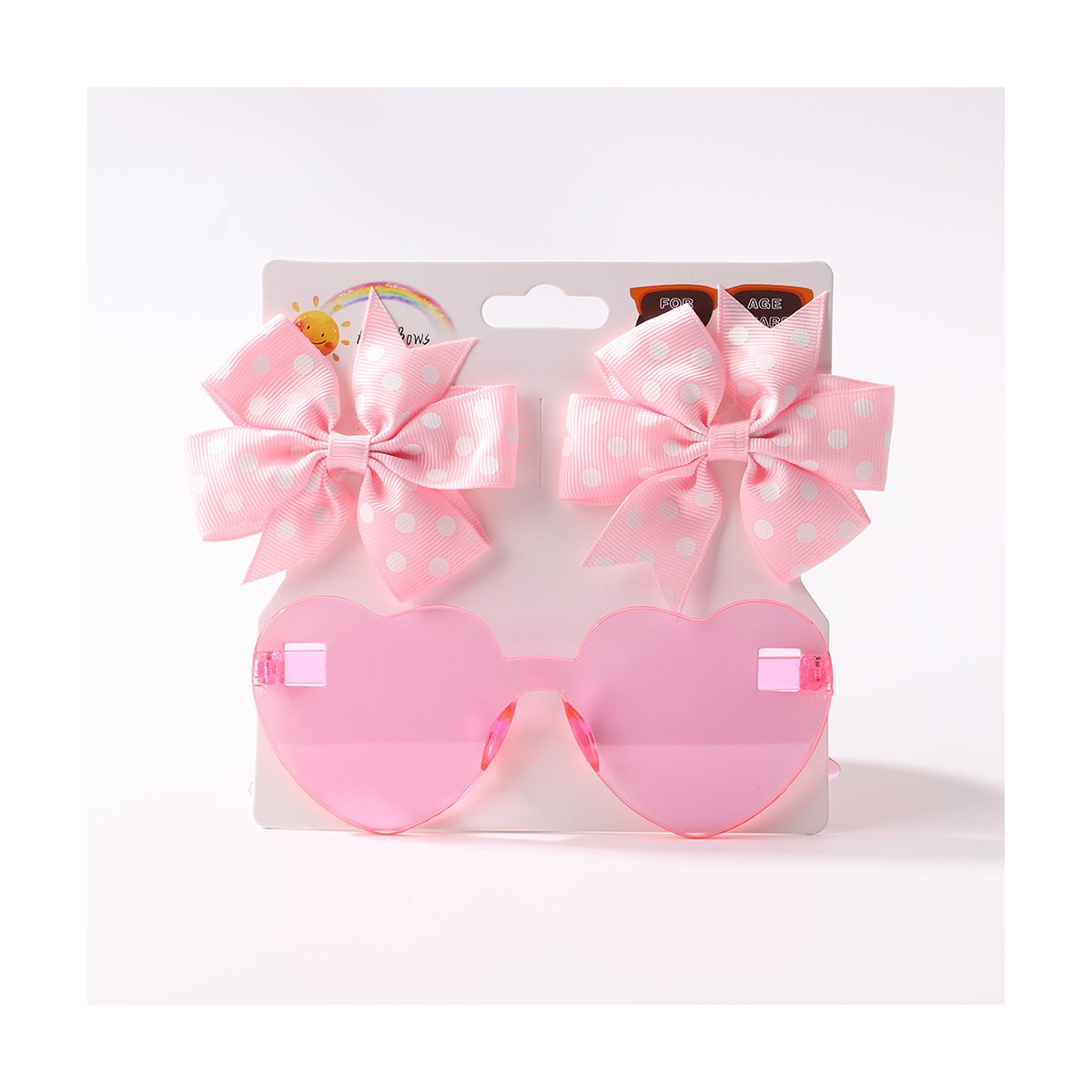 Kids' Bow Hair Clip and Sunglasses Set