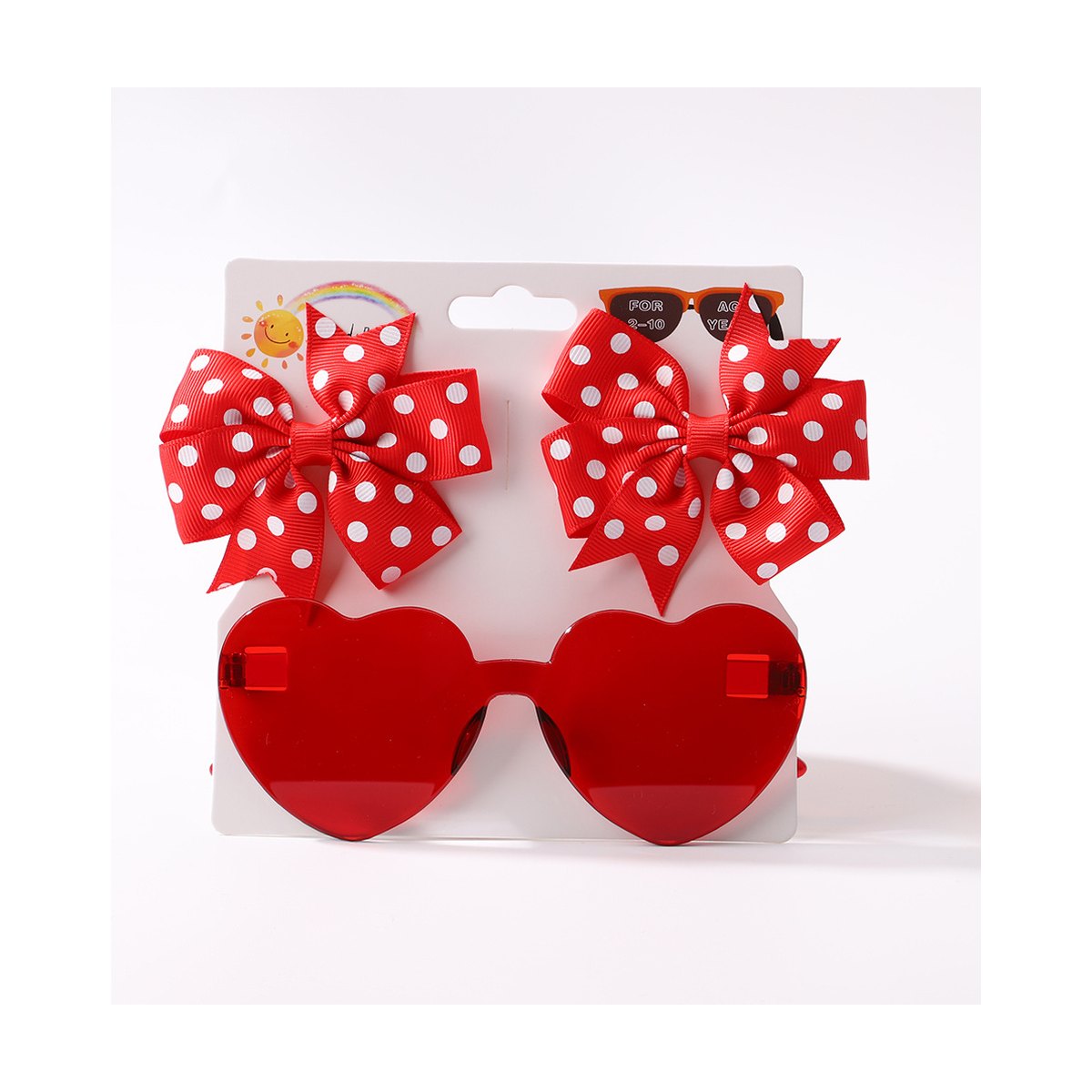Kids' Bow Hair Clip and Sunglasses Set