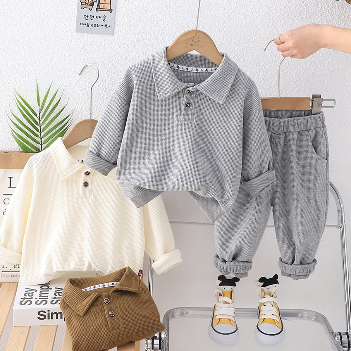 Kids - Loose-fit Long-sleeve Sports Hoodie Set