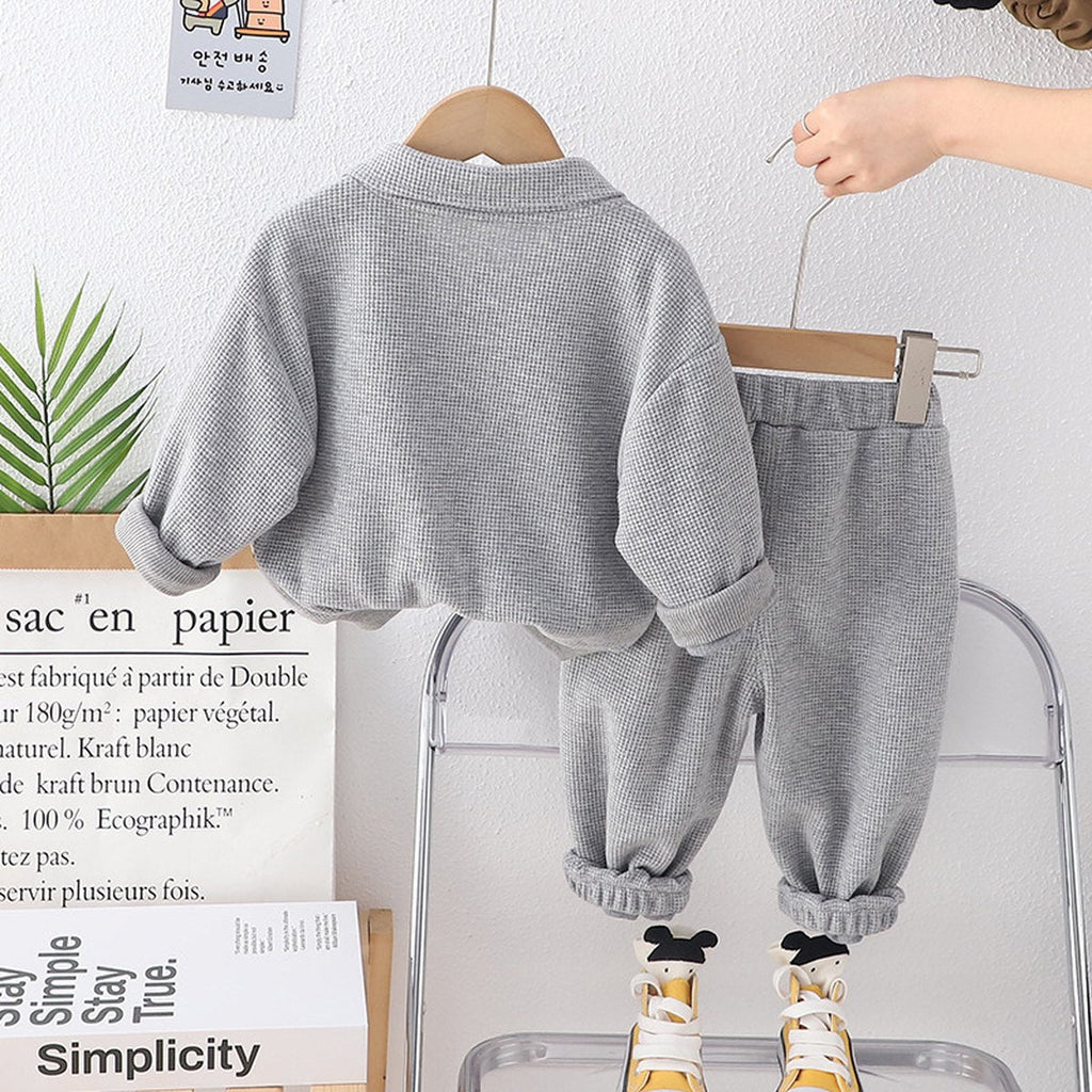 Kids - Loose-fit Long-sleeve Sports Hoodie Set