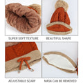 Knitted Beanie, Scarf and Mask Set