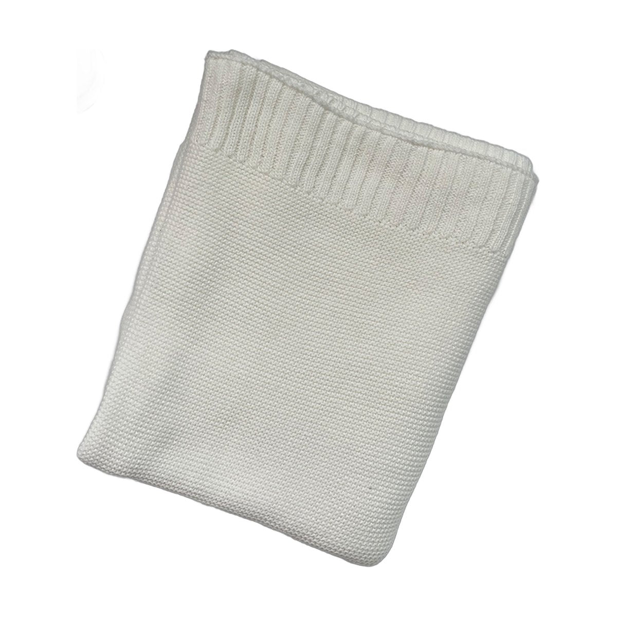 Knitted Cotton Swaddle with Overlock Edge