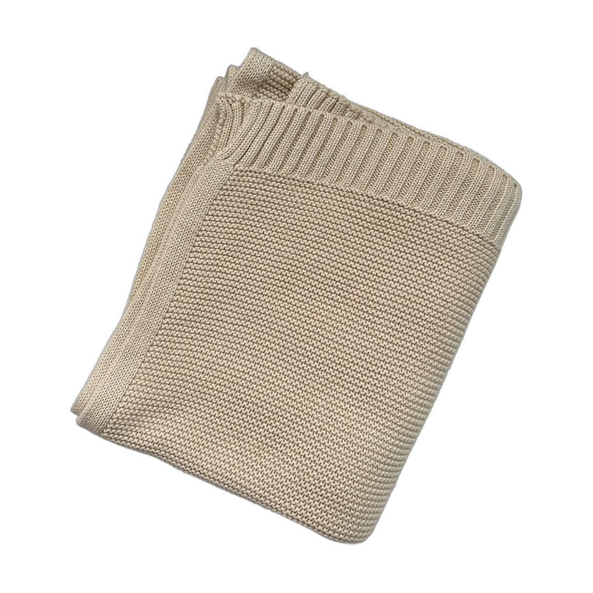 Knitted Cotton Swaddle with Overlock Edge