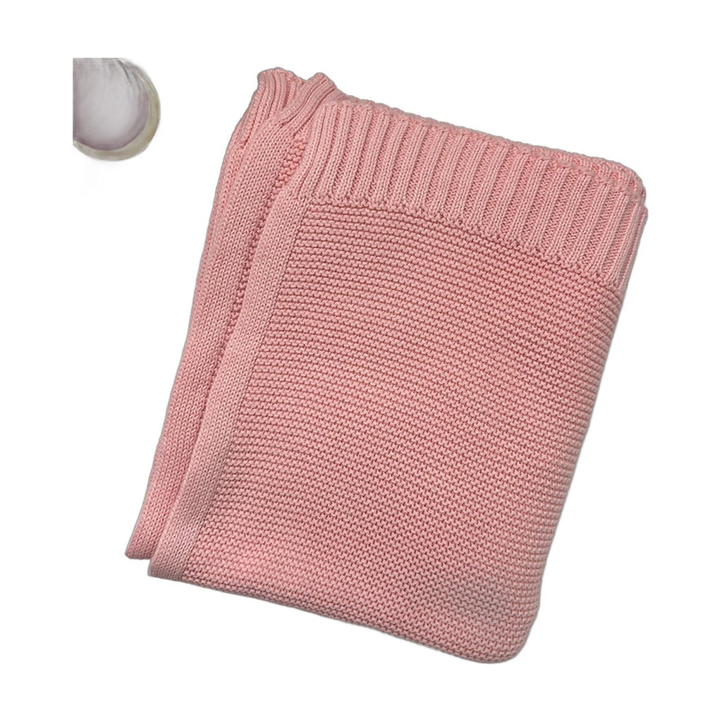 Knitted Cotton Swaddle with Overlock Edge