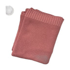 Knitted Cotton Swaddle with Overlock Edge