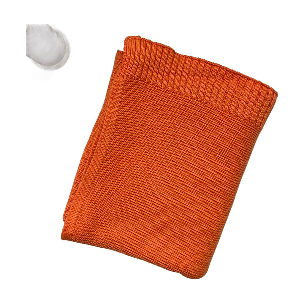 Knitted Cotton Swaddle with Overlock Edge