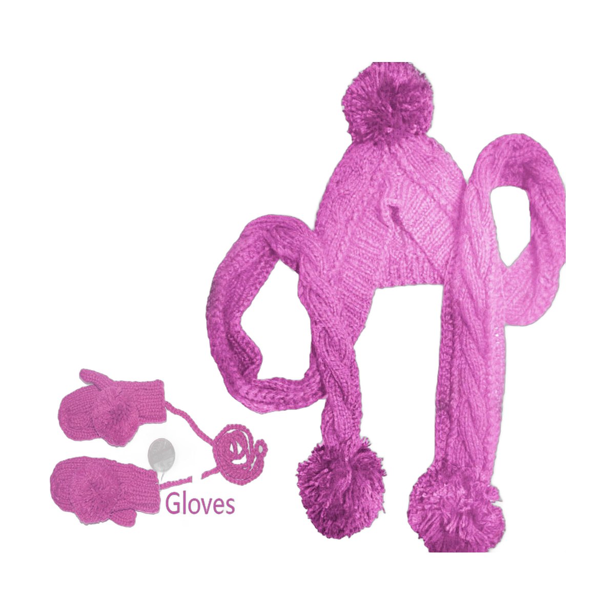 Knitting Bib Hat Scarf