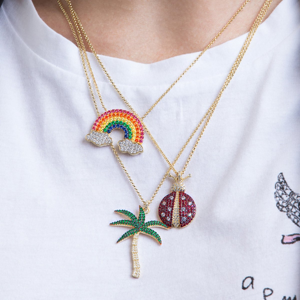 Ladybug Pendant Necklace