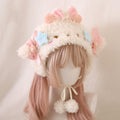 Lamb Ears Earmuffs Hat Lambswool Bucket