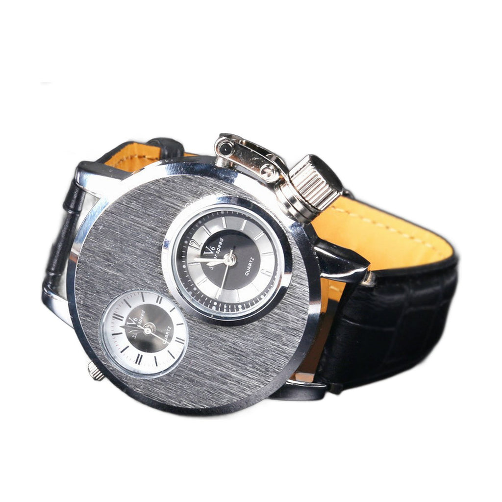 Large Plate Double-movement Watch