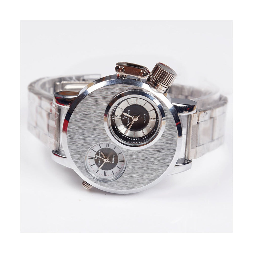 Large Plate Double-movement Watch