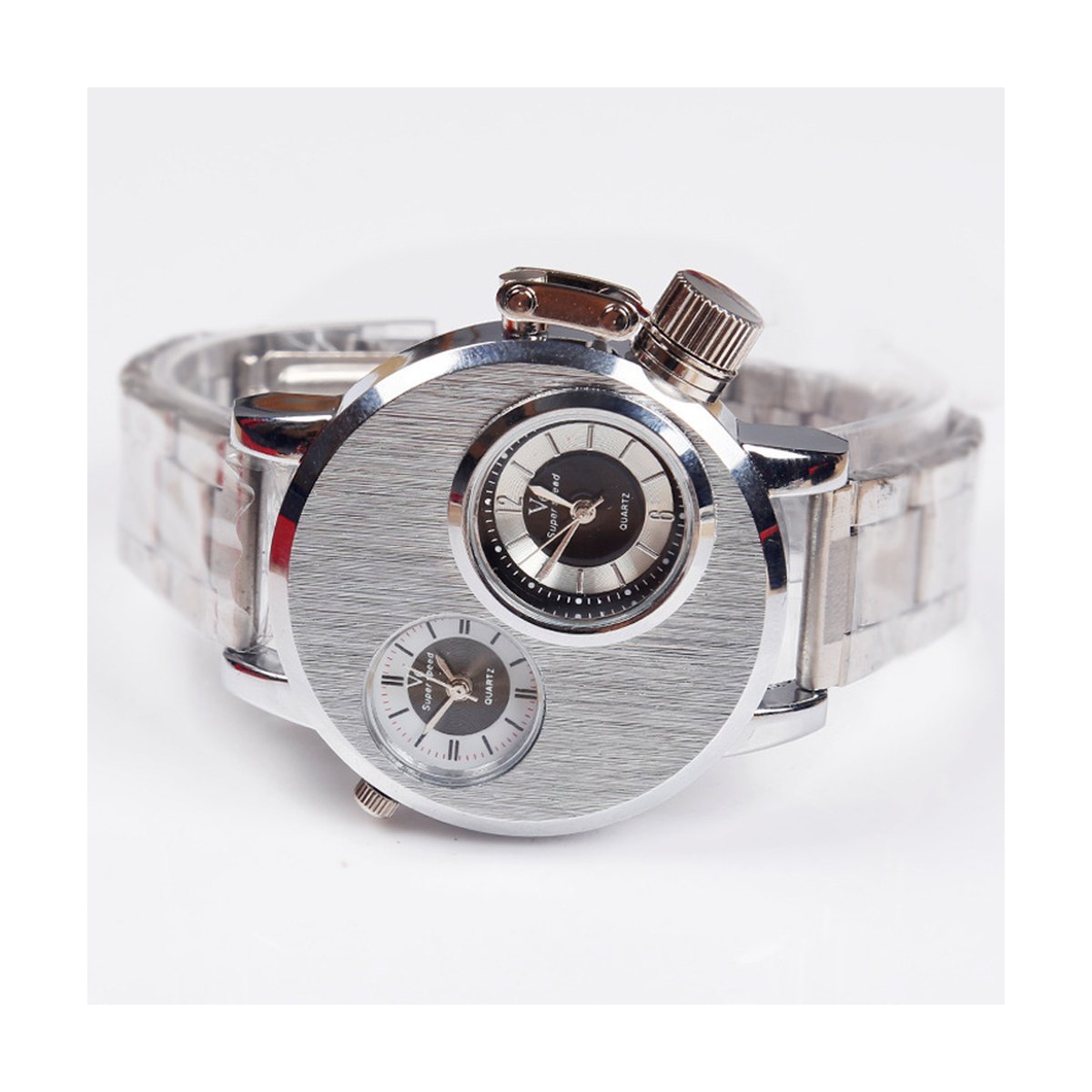 Large Plate Double-movement Watch