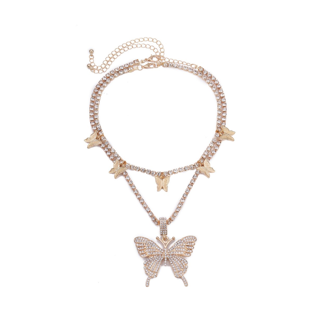 Layered Butterfly Necklace