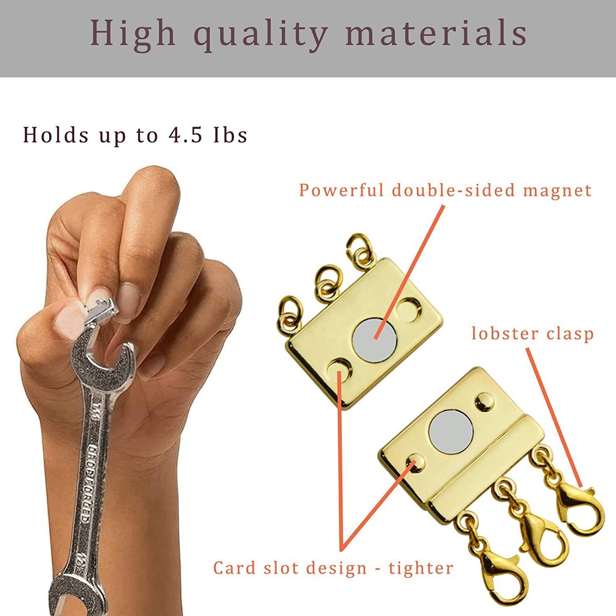 Layered Magnetic Bracelet Necklace Breasted
