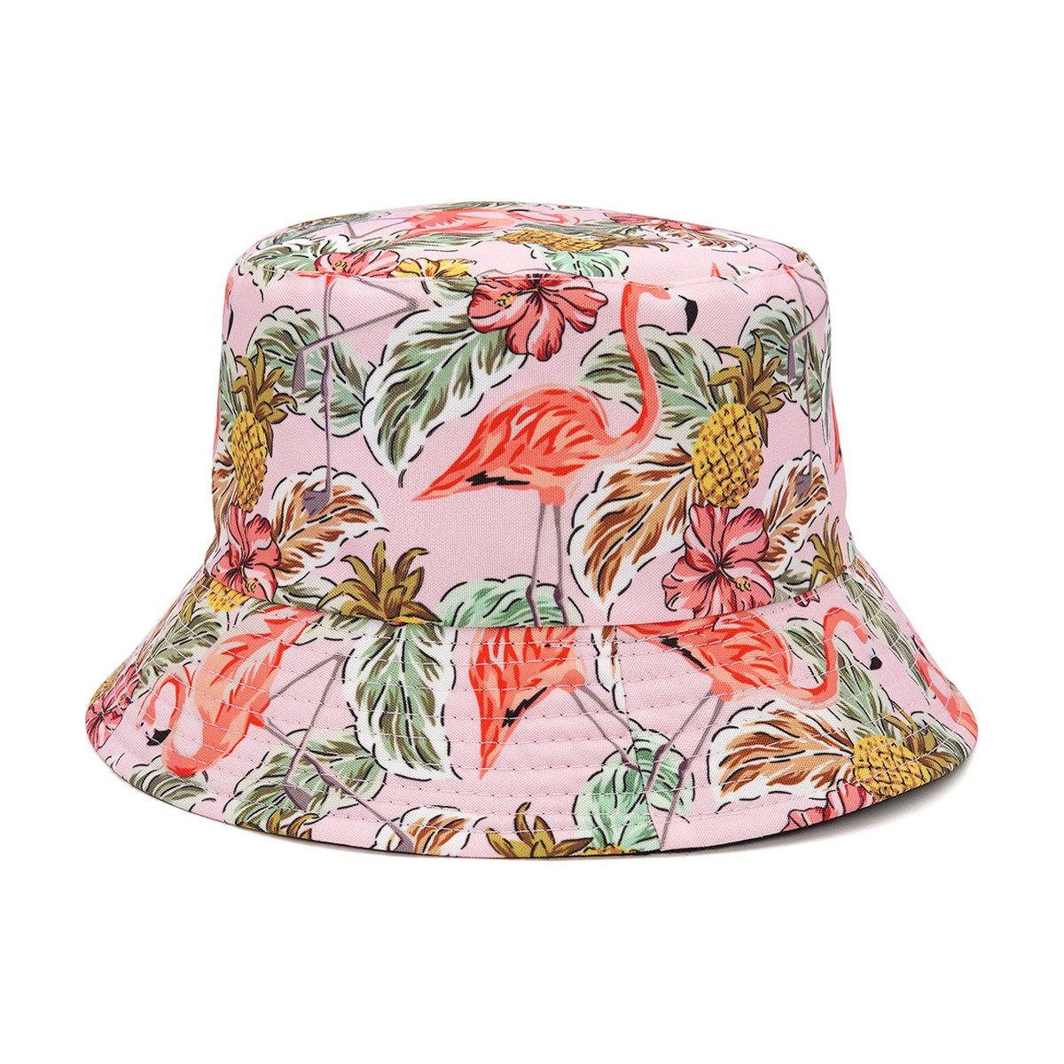 Leaf Printing Bucket Hat Sunshade Double-sided