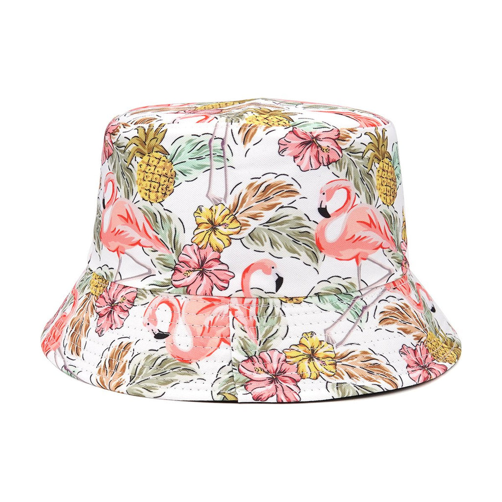Leaf Printing Bucket Hat Sunshade Double-sided