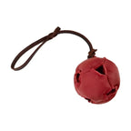 Leather Dog Training Ball Toy Tug Handle