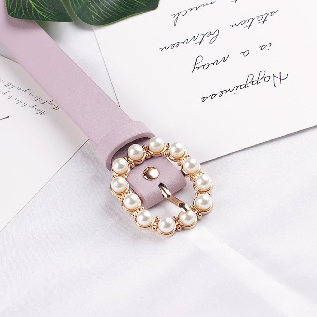 Leather Pearl Belt