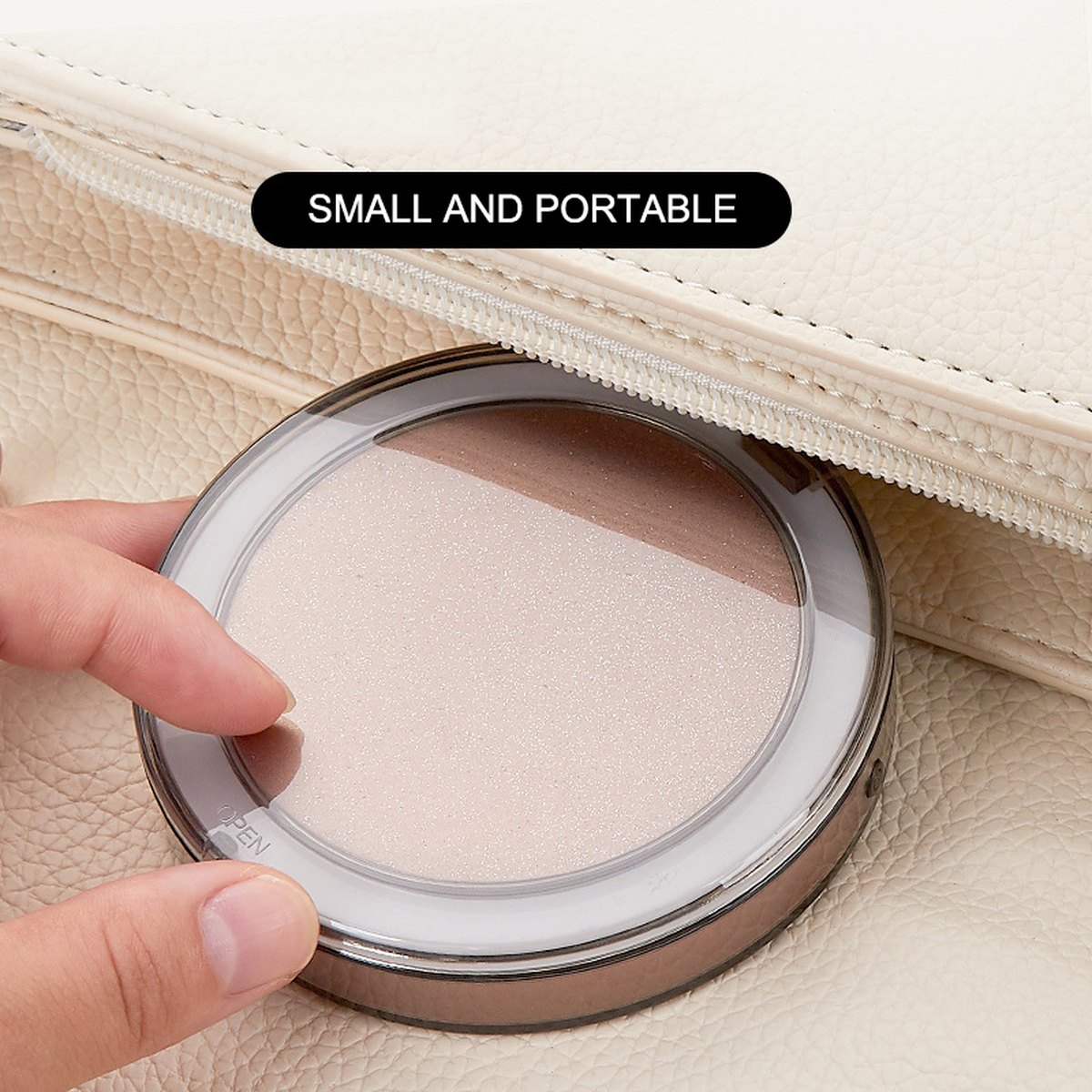 LED Lighted Mini Makeup Mirror 3x Magnifying