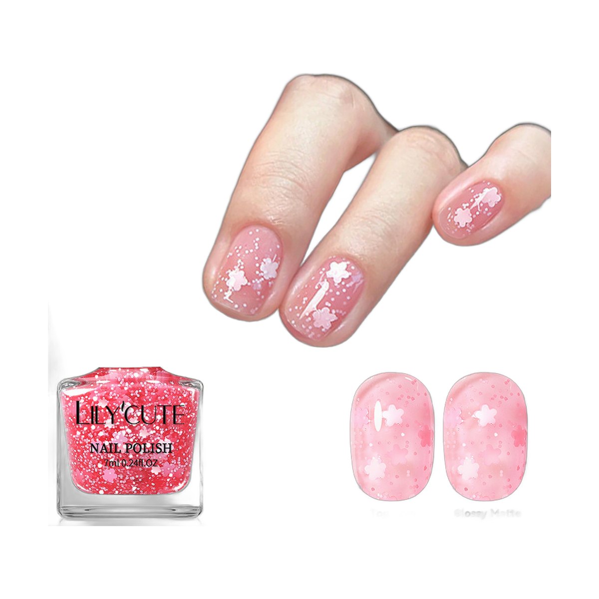 LILYCUTE Glitter Nail Polish – 24 Shades