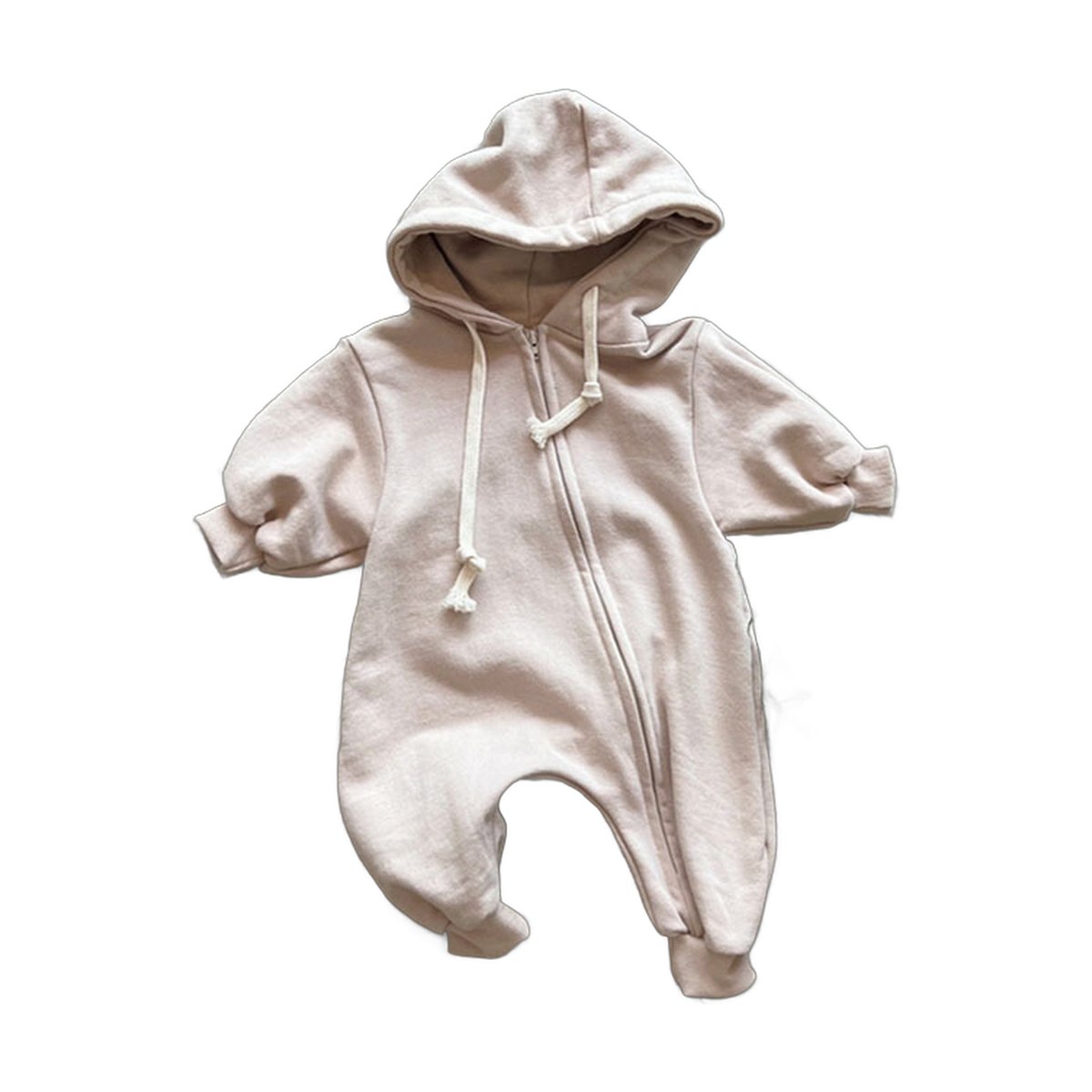 Long Sleeved Hoodie Zipper Baby Jumpsuit