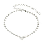 Love Coin Anklet Copper Chain Foot